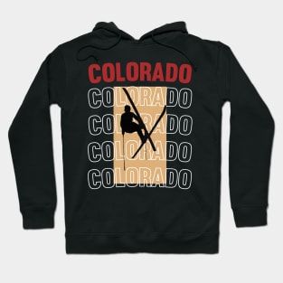 Colorado skiing ski vintage 80's  90's sports Hoodie